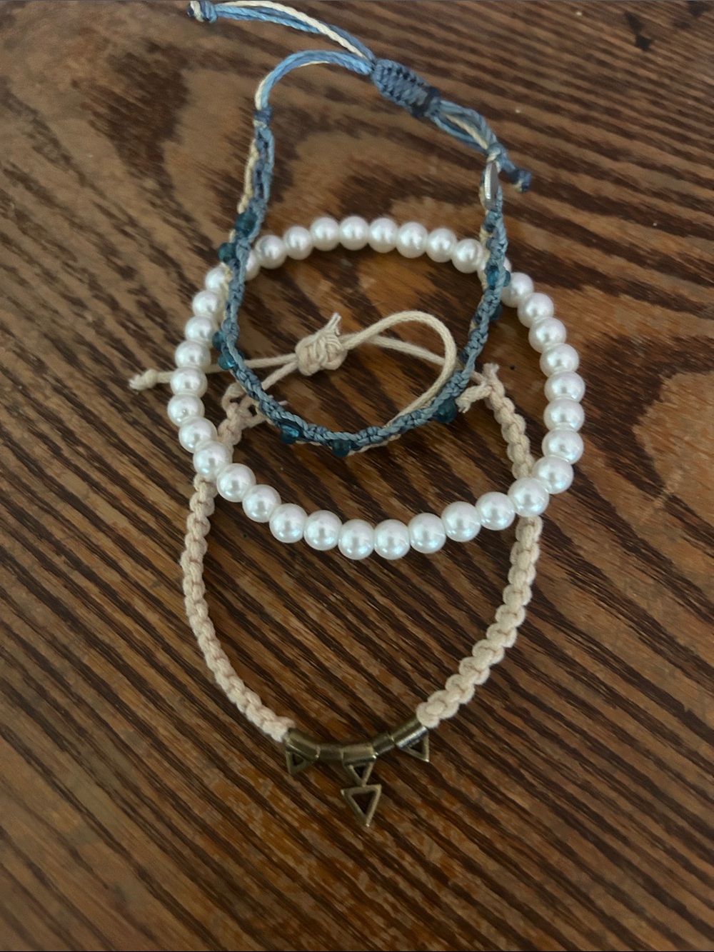 Boho Stack: Pearl + Macrame Friendship Bracelets